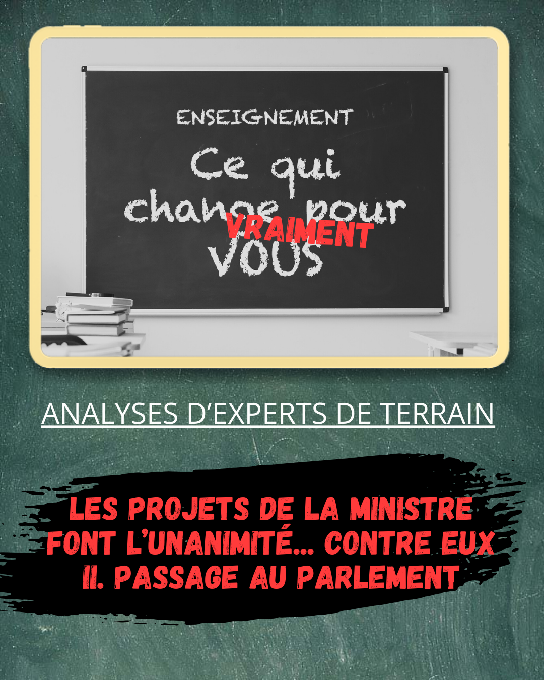 Experts de terrain – Passage au parlement